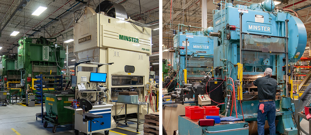 Brunk Industries using minster presses